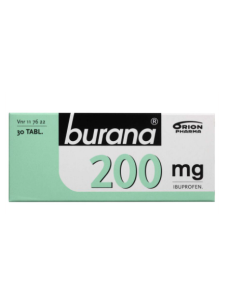 Препарат для облегчение боли и снижение температуры Burana 200 мг 30 таб