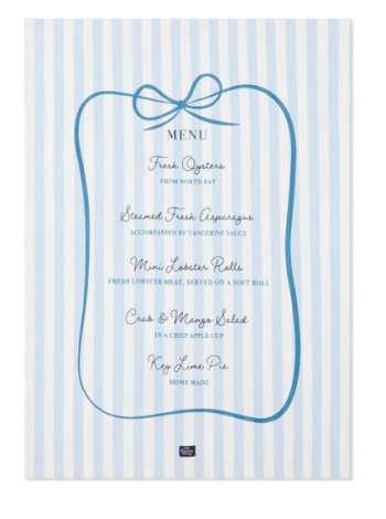 Кухонное полотенце из органического хлопка Lexington Party Menu Organic Cotton 50 x 70 см