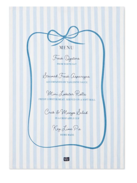 Кухонное полотенце из органического хлопка Lexington Party Menu Organic Cotton 50 x 70 см