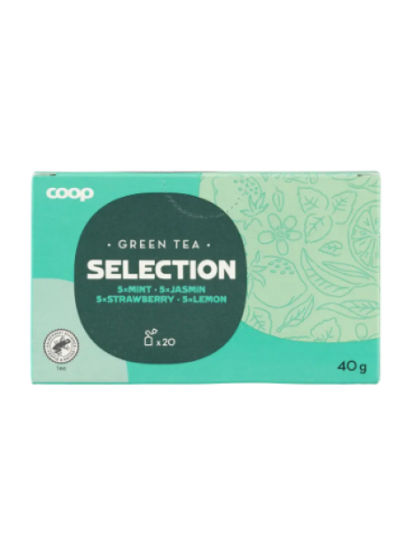 Ассорти зеленого чая с добавками Coop vihreä teelajitelma 4 х 5 шт
