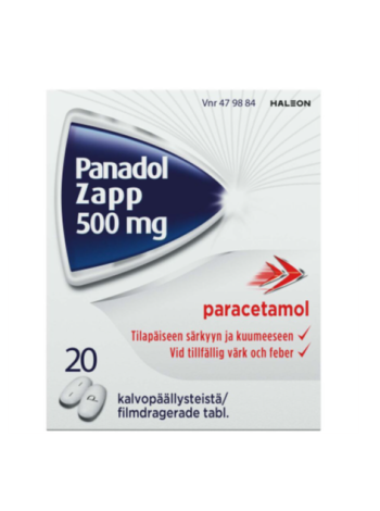 Препарат для лечение боли и лихорадки PANADOL ZAPP 500 mg 20 таб