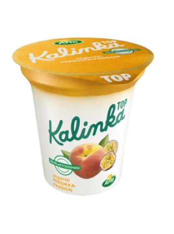 Йогурт Arla Kalinka Top 150 г персик-маракуйя с низким содержанием лактозы