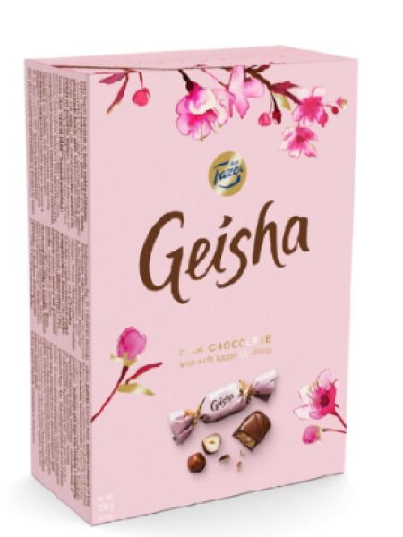 Шоколадные конфеты с ореховой начинкой Fazer Geisha 150г