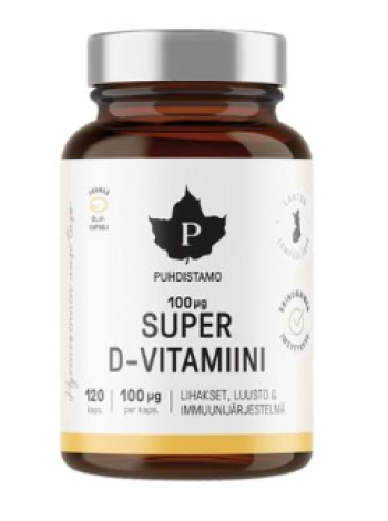 Витамины Puhdistamo Super D 50 мг 120 капсул