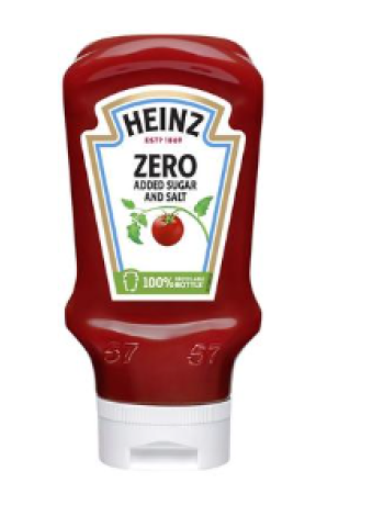 Кетчуп Heinz Zero 425г / 400мл без сахара и соли