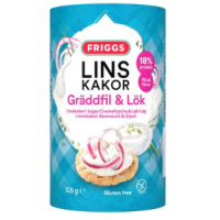 Хрустящие рисовые хлебцы без глютена Friggs Gluteeniton Kermaviili & sipuli Linssikakku 125г