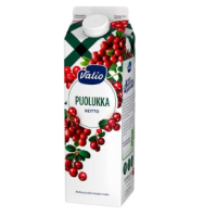 Кисель брусничный Valio puolukkakeitto 1л  