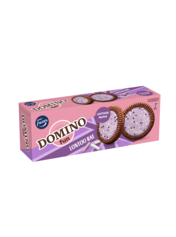 Печенье со вкусом конфет Fazer Domino Fun London Graem domino 120г