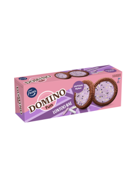 Печенье со вкусом конфет Fazer Domino Fun London Graem domino 120г