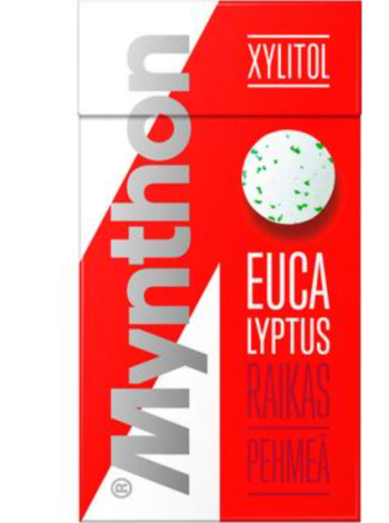 Леденцы с ксилитом Mynthon Xylitol Eucalyptus Ksylitolipastilli 31г