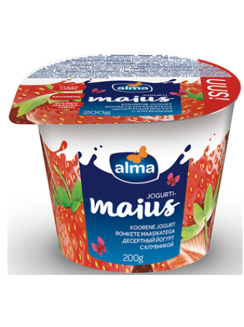 Йогурт клубничный ALMA Maasikatega jogurtimaius 200г