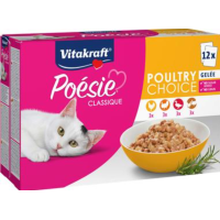 Ассорти влажного корма для кошек Vitakraft Poésie Classique 12х85г птица в желе