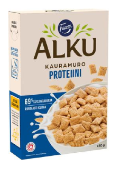 Овсяные подушечки Fazer Alku Proteiini 450г