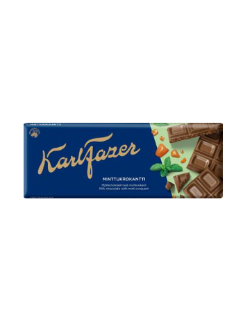 Плиточный шоколад Karl Fazer 180г Мятный круассан