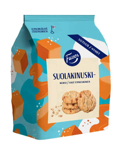 Хрустящее печенье с морской солью Fazer Suolakinuski 270г