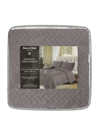 Покрывало Home & Main 260 х 260 см цвет серый