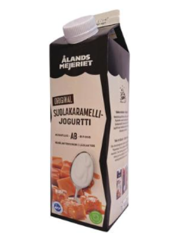 Сливочный йогурт с соленой карамелью Ålandsmejeriet Suolakaramellijogurtti 1кг