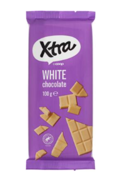 Плиточный белый шоколад Xtra  valkosuklaa 100г