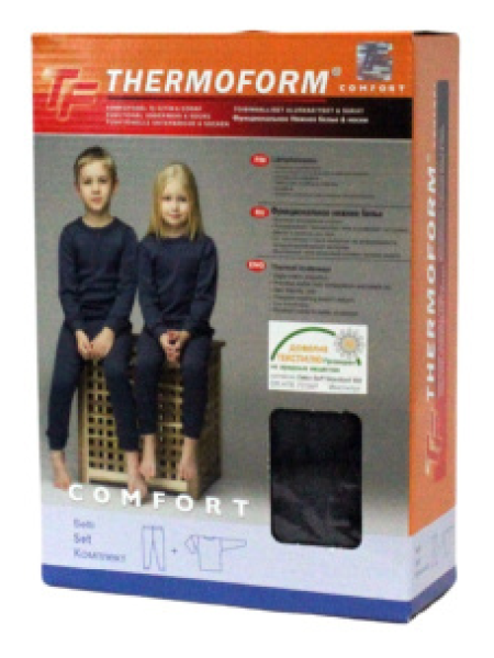 Термобелье для детей TF THERMOFORM Lasten Alusasusetti Antrasit 140см