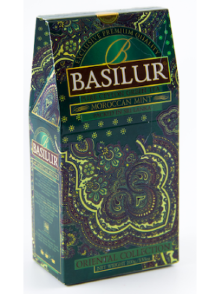 Чай зеленый гранулированный Марокканская мята BASILUR 100 г