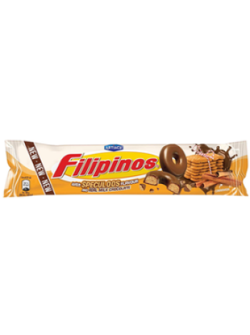 Пряное печенье с глазурью из молочного шоколада Filipinos 128г