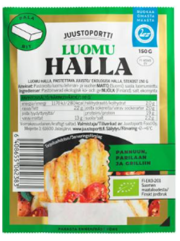 Сыр для гриля Juustoportti Luomu Halla 150г