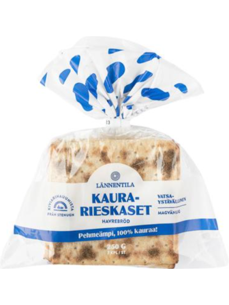 Хлебцы овсяные Lännentilan Leipomon kaurarieskaset 7шт 250г