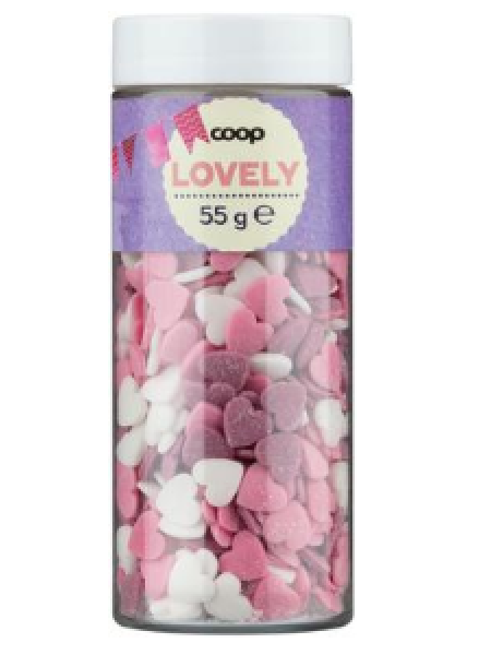 Декоративные гранулы в форме сердечек Coop 55г
