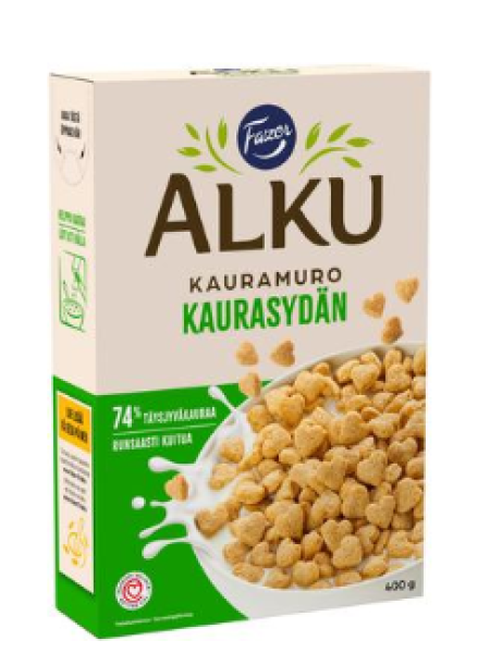 Мюсли хрусящие без сахара Fazer Alku Kaurasydän muro 400г