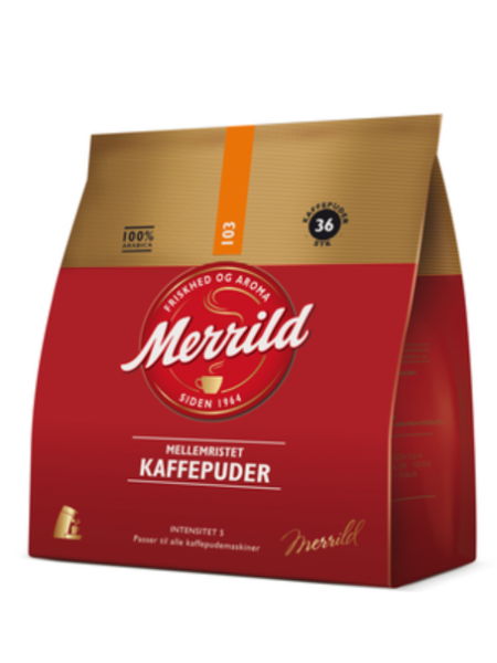 Кофейные капсулы Merrild Mellemristet 36 шт средней обжарки