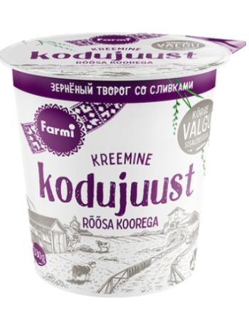 Зерненый творог с большим количеством сливок FARMI 330г