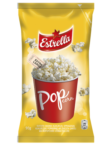 Мини попкорн со вкусом сливочного масла ESTRELLA  90 г