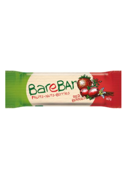 Батончик Leader Barebar marja-taatelipatukka Red berries 40 г финики клубника клюква