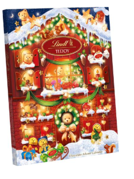 Шоколадный календарь Lindt TEDDY House Suklaakalenteri 170г
