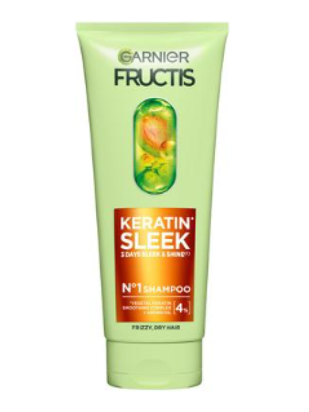 Шампунь Garnier Fructis Keratin Sleek для вьющихся волос 200 мл