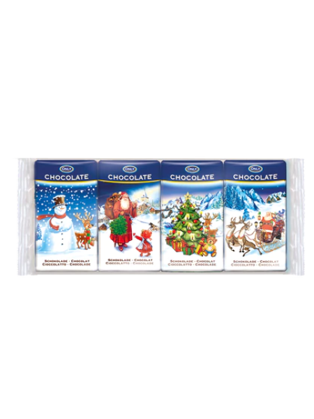 Рождественский молочный шоколад Only Christmas 4x15 г