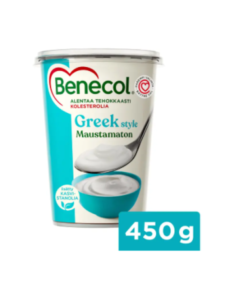 Йогурт в греческом стиле без вкусовых добавок Benecol 450 г для снижения уровня холестерина