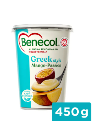 Греческий йогурт Benecol 450г манго-маракуйя для снижения уровня холестерина
