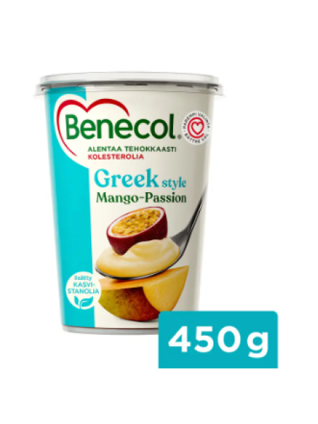 Греческий йогурт Benecol 450г манго-маракуйя для снижения уровня холестерина
