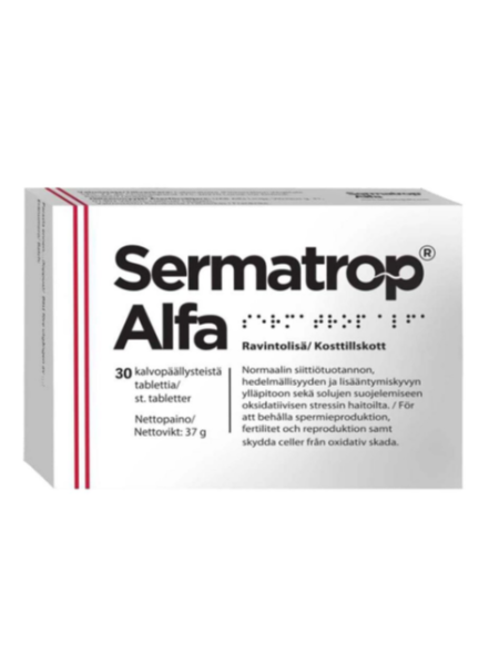 Витаминсодержащая пищевая добавка для мужчин Sermatrop Alfa 30шт