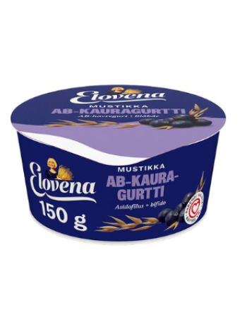 Овсяный йогурт Elovena AB-kauragurtti Mustikka 150г черника