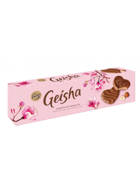 Шоколадное печенье в шоколаде с ореховой начинкой Fazer Geisha 100 г