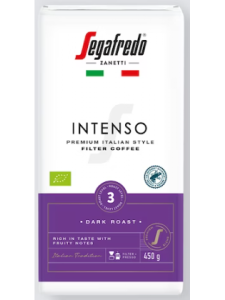 Органический кофе Segafredo Intenso Suodatinkahvi Luomu Utz 450г