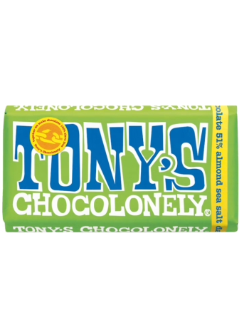 Шоколад Tony's Chocolonely Dark Almond Sea Salt maitosuklaa 180 г миндаль морская соль