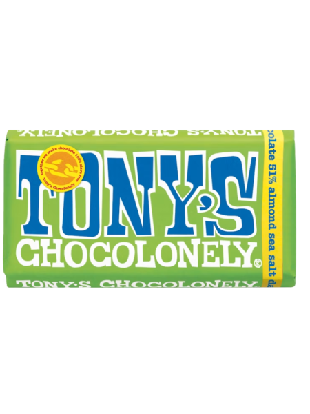Шоколад Tony's Chocolonely Dark Almond Sea Salt maitosuklaa 180 г миндаль морская соль