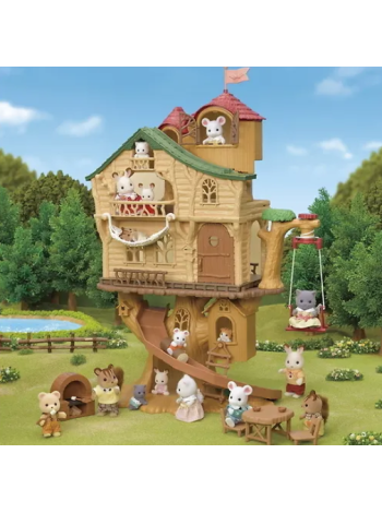 Игровой набор Sylvanian Families Connectable! домик на дереве + летний коттедж