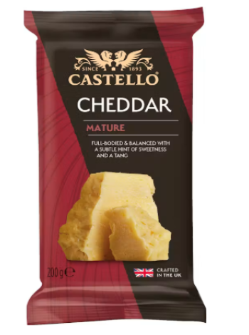 Выдержанный чеддер Castello Mature Cheddar 200 г без лактозы