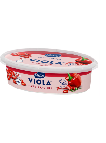 Сыр Виола без лактозы Viola paprika-chili 200г с паприкой и чили