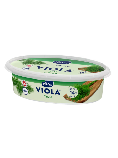 Сливочный сыр с укропом Valio Viola tillituorejuusto 200 г без лактозы 