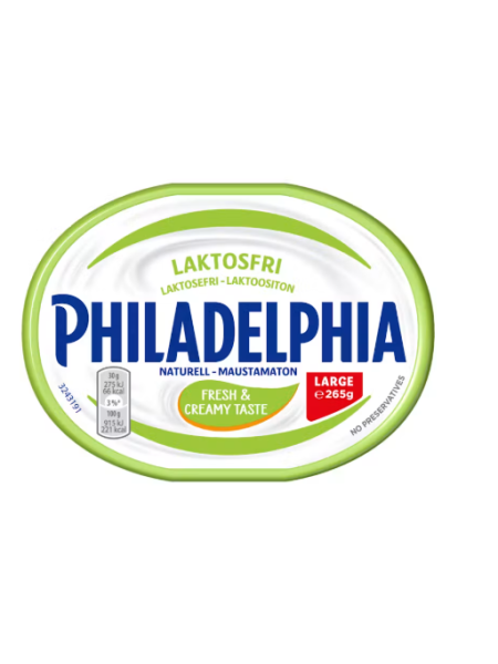 Оригинальный сливочный сыр Philadelphia tuorejuusto 265 г без лактозы